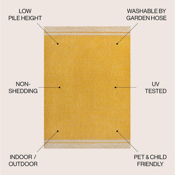 Alda Modern Minimalist Mingled Solid Indoor/Outdoor Area Rug